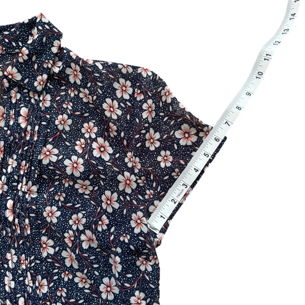 Dress “db Established 1962.” Navy Blue/Pink Dogwood Flowers. A-Line / Cami Slip. - Picture 11 of 16
